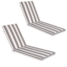 Load image into Gallery viewer, 2PCS Set Outdoor Lounge Chair Cushion Replacement Patio Funiture Seat Cushion Chaise Lounge Cushion-Navy Blue