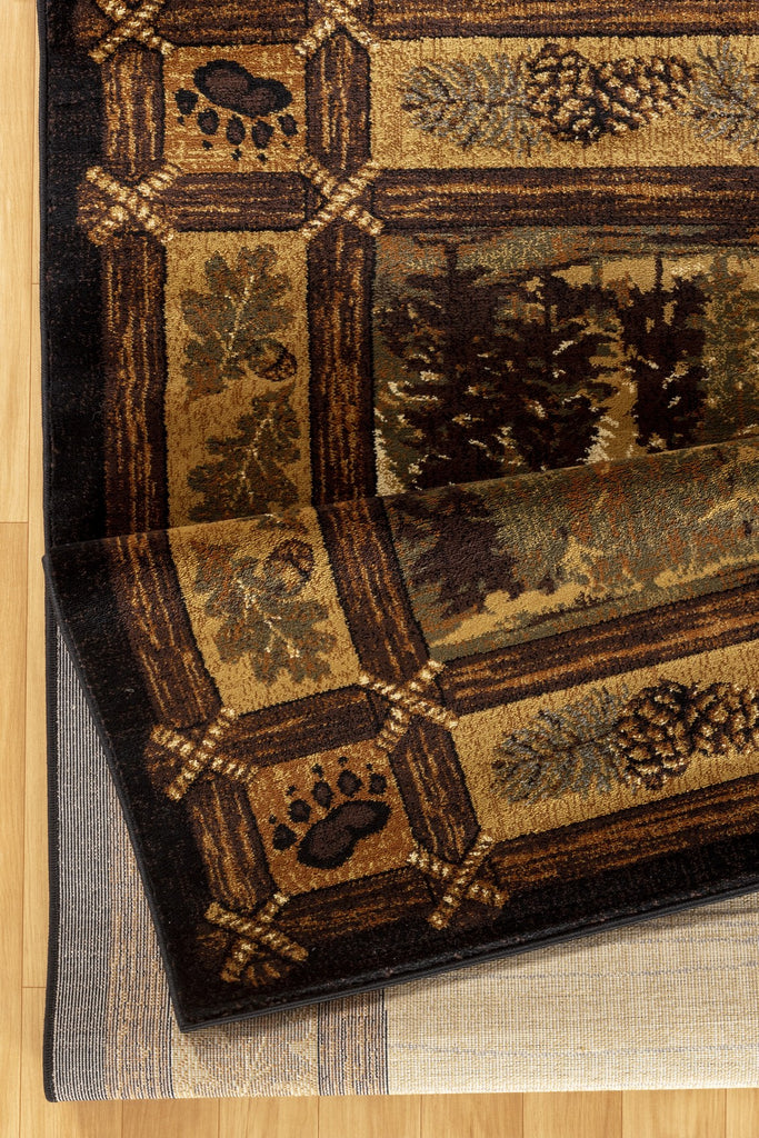 Nature's Nest GC_CBL3009 Multi 2 ft. 7 in. x 7 ft. 3 in. Lodge Area Rug