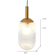 Load image into Gallery viewer, Modern Style Pendant Lamp - Bronze and Clear 110-120V Bedside Lamp Bedroom/Living Room Ceiling Light