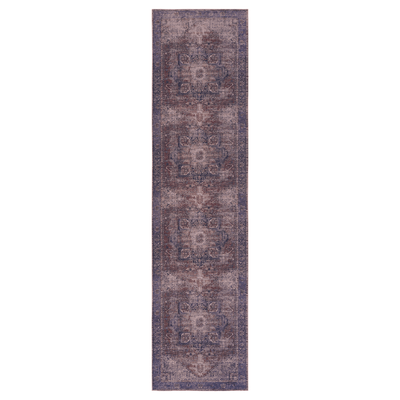 MAVAL Burgundy Washable Rug 2'6'' x 10' Runner Rug (Burgundy, 2'6'' x 10') Modern, Contemporary, Non-Shedding & Easy to Clean, Ideal for Living Room, Bedroom, Dining Space, 120*30 inch