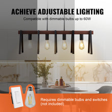 Load image into Gallery viewer, 4-Light Kitchen Island Pendant Lights 60W Adjustable Dining Room Light E26