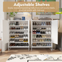 Load image into Gallery viewer, Shoe Cabinet with Doors, 6-Tier Shoe Storage Cabinet with Adjustable Shelves, Wooden Shoes Rack Shoe Storage Organizer for Entryway, Hallway, Closet, Living Room