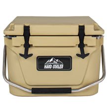 Load image into Gallery viewer, Khaki color ice cooler box 65QT camping ice chest beer box outdoor fishing cooler