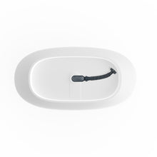 Load image into Gallery viewer, 65 inch artificial stone solid surface freestanding bathroom bathtub
