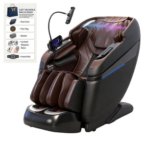 3XRELAX BV-4 4D Vibration Shiatsu Massage Chair, Zero Gravity, Thai Massage, Heat, S&L Track, Sonic Wave, Voice Control, 7 Massage Levels, 300 lbs Capacity, 160 lbs, 55.1