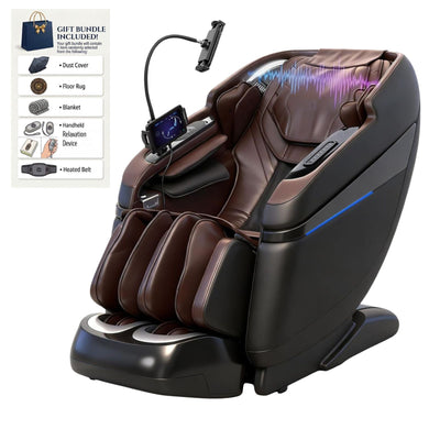 3XRELAX BV-4 4D Vibration Shiatsu Massage Chair, Zero Gravity, Thai Massage, Heat, S&L Track, Sonic Wave, Voice Control, 7 Massage Levels, 300 lbs Capacity, 160 lbs, 55.1