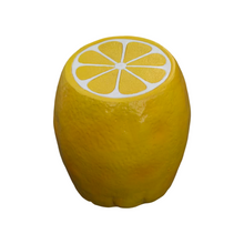 Load image into Gallery viewer, Yellow Lemon Fruit Stool, 14"Oversized Resin Stool, Side Table, Home Decor Plant Stand Garden Indoor Outdoor Decorations, Multi-Purpose Innovative Garden Furniture
