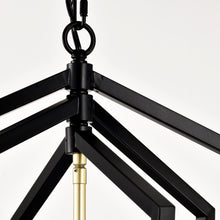 Load image into Gallery viewer, 12-Light Lantern Tired Farmhouse Ceiling Hanging Light Black Chandelier Metal Modern Pendant Light Fixtures for Kitchen Island Dining Room Living Room Foyer Entryway(E12 Bulbs Not Included)