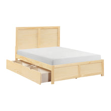 Load image into Gallery viewer, Natural Pine Finish 2pcs Storage Boxes with Caster Wheels Transitional Bedroom Furniture Under-Bed Toy Boxes
