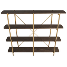 Load image into Gallery viewer, 74.6 inch Stainless Steel Storage Rack, Solid Wood Partition Storage Shelf