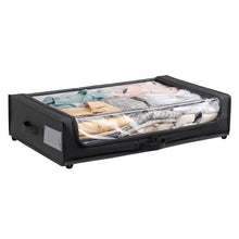 Load image into Gallery viewer, Set of 2 Under-Bed Rolling Storage Container with Transparent Cover, Versatile Space-Saving Design, and Smooth-Glide Multi-Directional Wheels – Ideal for Organizing Clothes, Shoes, and More
