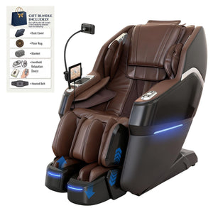 3XRELAX BV-3 Advanced 4D Shiatsu Massage Chair, Zero Gravity, Thai Massage, Heat, S&L Track, 24 Auto Programs, Split Leg Design, 350 lbs Capacity, 220 lbs, 63