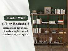 Load image into Gallery viewer, 74.6 inch Stainless Steel Storage Rack, Solid Wood Partition Storage Shelf