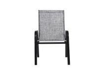 Load image into Gallery viewer, 4 Piece Patio Chairs, Outdoor Camping Chairs with Breathable Textilene Fabric, Set of 4 Garden Chairs with Armrest High Backrest for Garden Patio Pool Beach Yard Space Saving ( Grey)