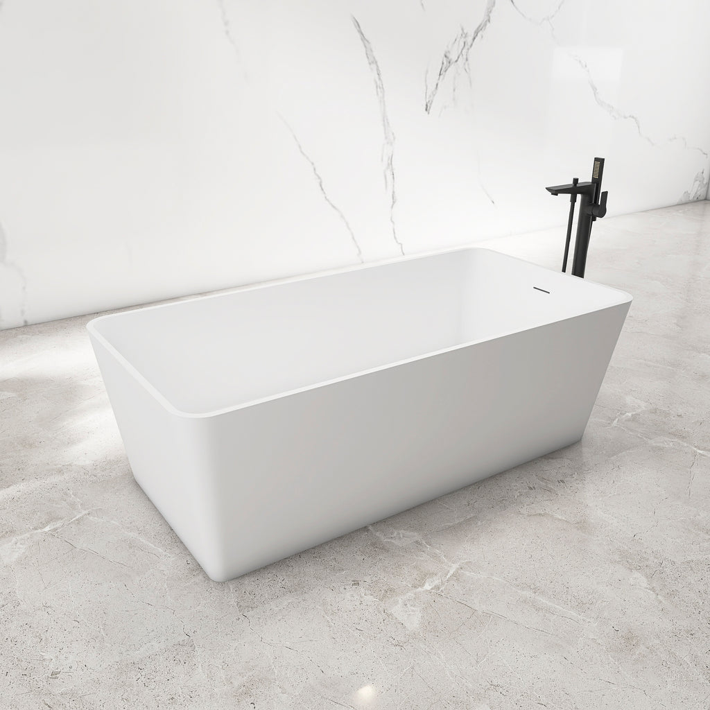 67 inch freestanding solid surface soaking bathtub for bathroom