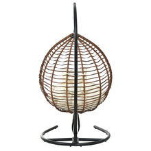 Load image into Gallery viewer, U_STYLE Indoor Outdoor Hanging Hammock Chair with Stand, Foldable Rattan Egg Swing Chair with Iron Frame and Plush Cushion &amp; Removable Headrest,Suitable for Porch Garden,Balcony,Indoor