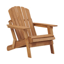 Load image into Gallery viewer, Oversize Wooden Outdoor Folding Adirondack Chair with Pre-Assembled BackRest &amp; SeatBoard, Wood Patio Chair for Garden Backyard Porch Pool Deck Firepit