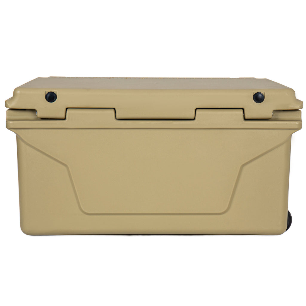 Khaki color ice cooler box 65QT camping ice chest beer box outdoor fishing cooler