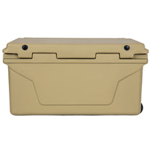 Load image into Gallery viewer, Khaki color ice cooler box 65QT camping ice chest beer box outdoor fishing cooler