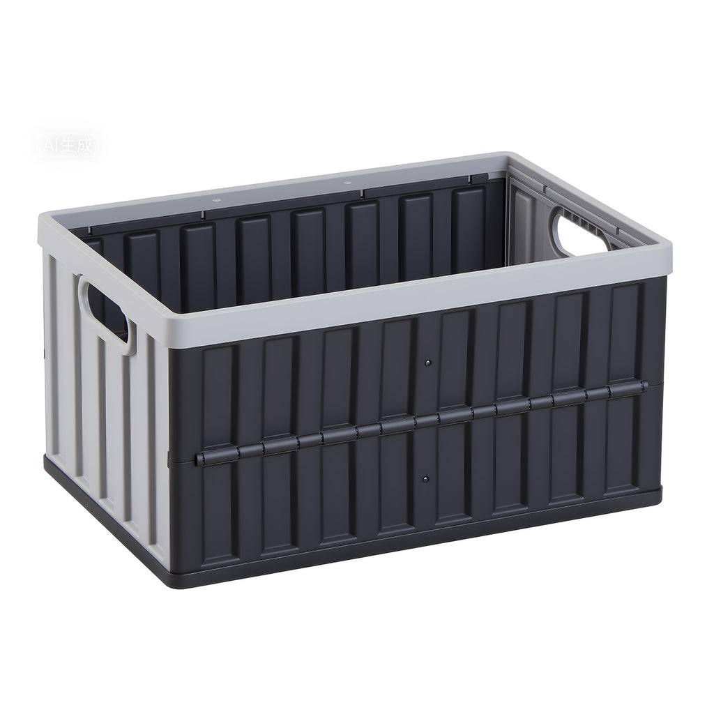 Plastic Collapsible Storage Bins with Lids, 65L 3 Packs, Stackable Folding Storage Crates with Handles, Holds 84 lbs Per Bin, Heavy Duty Containers, Space-Saving Baskets, for Home Organizing