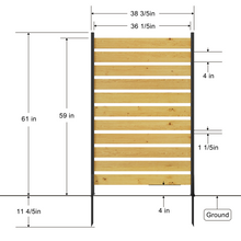 Load image into Gallery viewer, Goodyo 72.8"H x 38.5"W(1 Panel) Cedar Wood Privacy Screen, Outdoor Privacy Walls, Privacy Wood Fence for Pool Equipment Enclosure, Trash Can Enclosures, Air Conditioner Fence