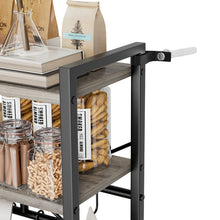 Load image into Gallery viewer, Kitchen Bakers Rack, 23.6 inch Width Bakers Rack, Kitchen Stand with X-Shaped Support Bar, 12 S-Shaped Hooks, Double-Layer Top Shelf, Coffee Bar Stand for Dishes &amp; Bowls, Spice Bottles