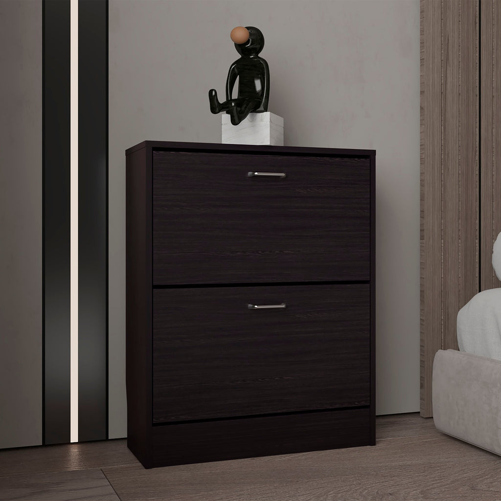 Inola Two-Door Shoe Rack Cabinet With Adjustable Shelves, Modern Storage Organizer