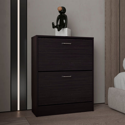 Inola Two-Door Shoe Rack Cabinet With Adjustable Shelves, Modern Storage Organizer