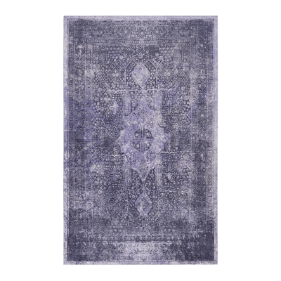 MAVAL Anthracite Washable Rug 2' x 3' Doormat Rug (Anthracite, 2' x 3') Modern, Contemporary, Non-Shedding & Easy to Clean, Ideal for Living Room, Bedroom, Dining Space, 36*24 inch