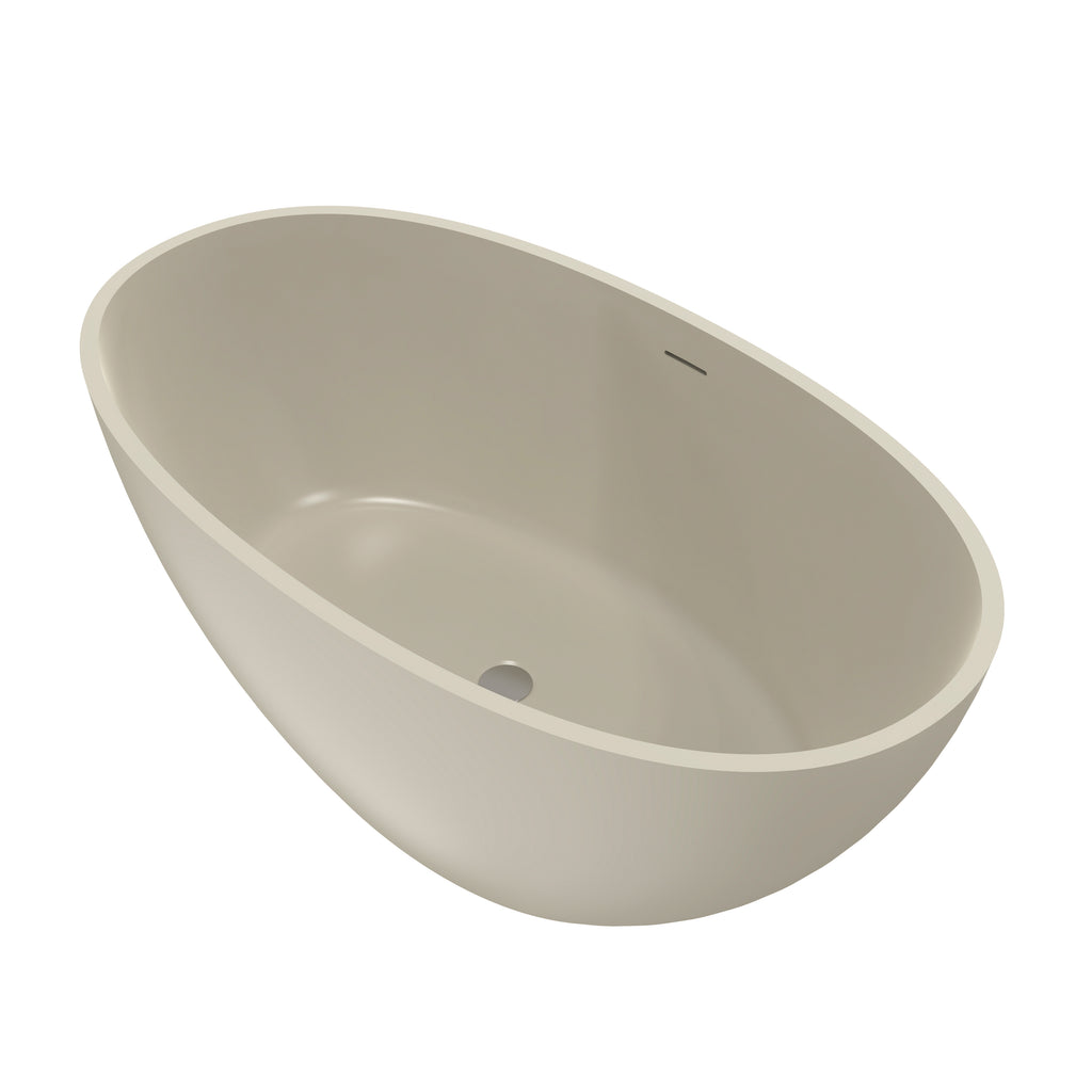 55 inch freestanding solid surface soaking bathtub for bathroom