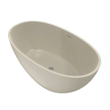 Load image into Gallery viewer, 55 inch freestanding solid surface soaking bathtub for bathroom