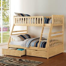 Load image into Gallery viewer, Natural Pine Finish 2pcs Storage Boxes with Caster Wheels Transitional Bedroom Furniture Under-Bed Toy Boxes
