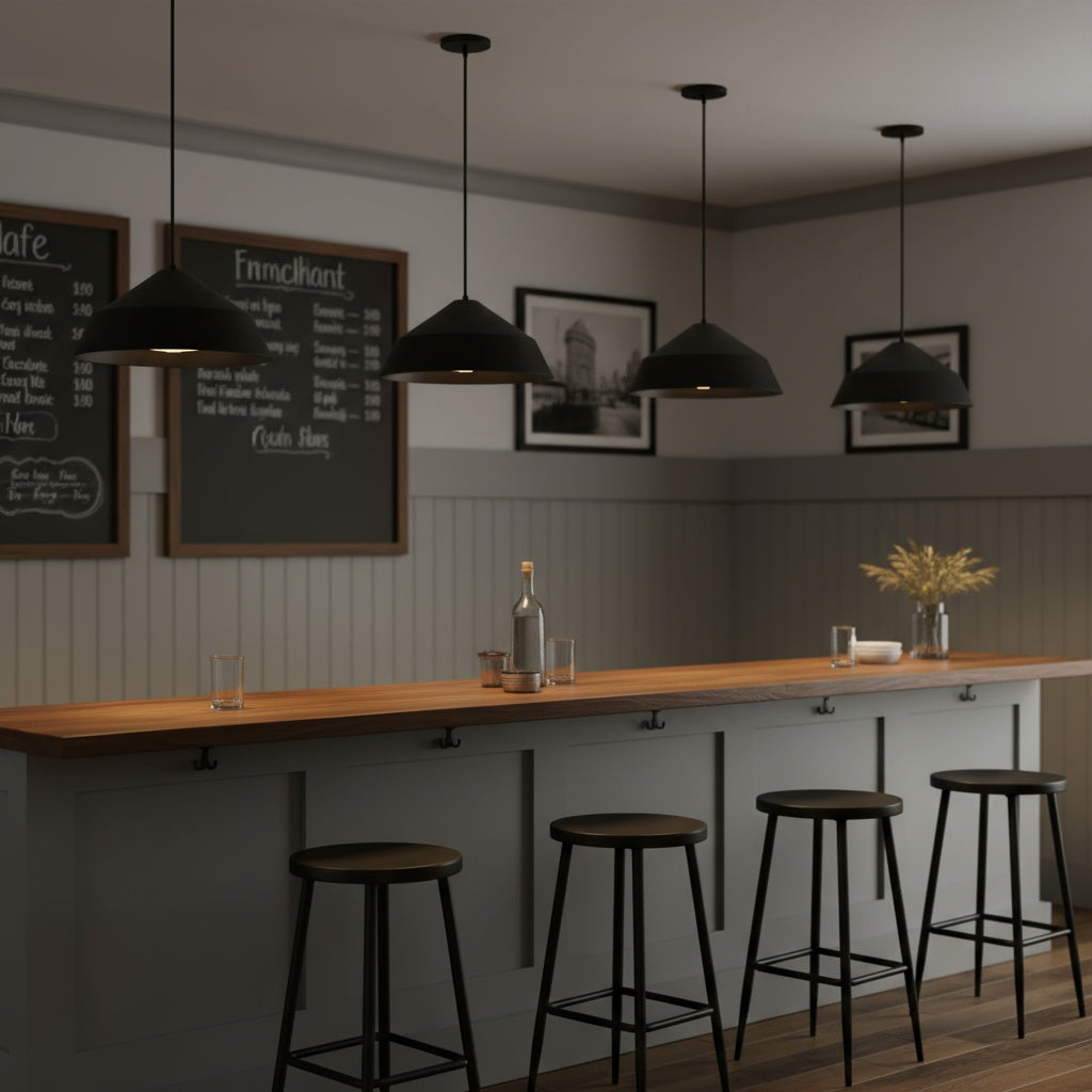 22 inch Diameter Integrated LED Black Pendant