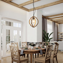 Load image into Gallery viewer, Farmhouse Chandelier, Retro Country Dining Room Lamp, Solid Wood Chandelier for Living room, Foyer and Dining room, Bulb Not Included