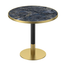 Load image into Gallery viewer, 31.5" Round Modern Tulip Dining Table, Sintered Stone Tabletop with Luxury Faux Marble Print, Stainless Steel Bracket Base, Scratch &amp; Wear Resistant, Waterproof Surface, Ideal for Indoor &amp; Outdoor Use