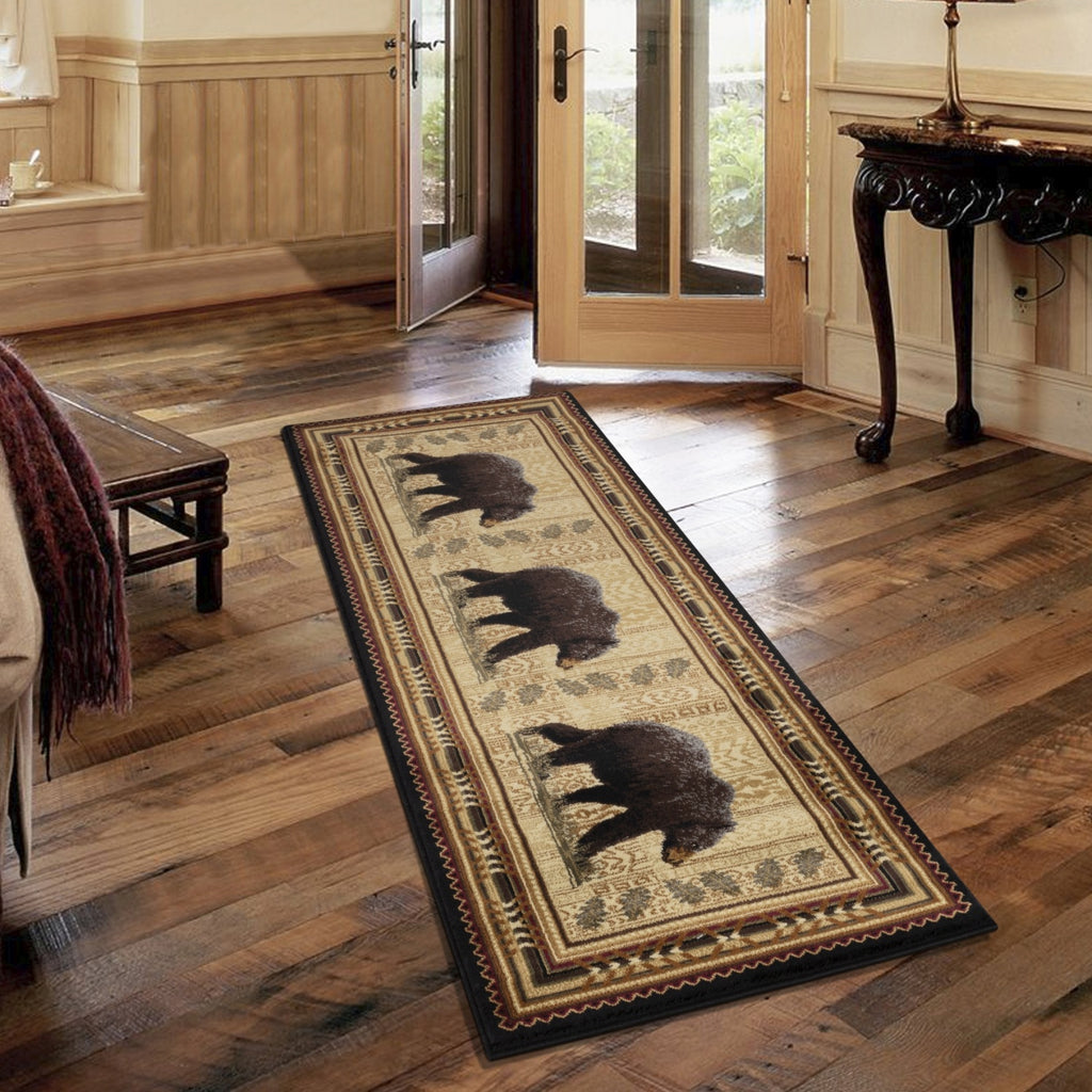 Nature's Nest GC_CBL3010 Black 2 ft. x 3 ft. Lodge Area Rug