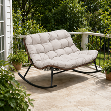 Load image into Gallery viewer, Double Wide Rocking Papasan Chair