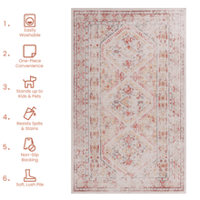 Load image into Gallery viewer, MAVAL Beige Washable Rug 2'6'' x 10' Runner Rug (Beige, 2'6'' x 10') Modern, Contemporary, Non-Shedding &amp; Easy to Clean, Ideal for Living Room, Bedroom, Dining Space, 120*30 inch