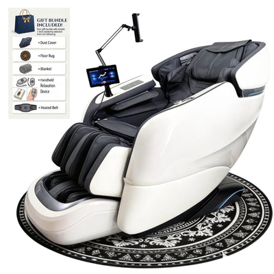 3XRELAX BV-1 Full Body Shiatsu Massage Chair, 4D Rollers, Zero Gravity, Thai Massage, Heat, S&L Track, Voice Control, Bluetooth Joystick, 180 lbs, 64