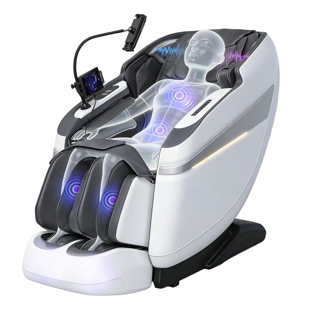 3XRELAX BV-4 4D Vibration Shiatsu Massage Chair, Zero Gravity, Thai Massage, Heat, S&L Track, Sonic Wave, Voice Control, 7 Massage Levels, 300 lbs Capacity, 160 lbs, 55.1" x 29.1" x 40.9