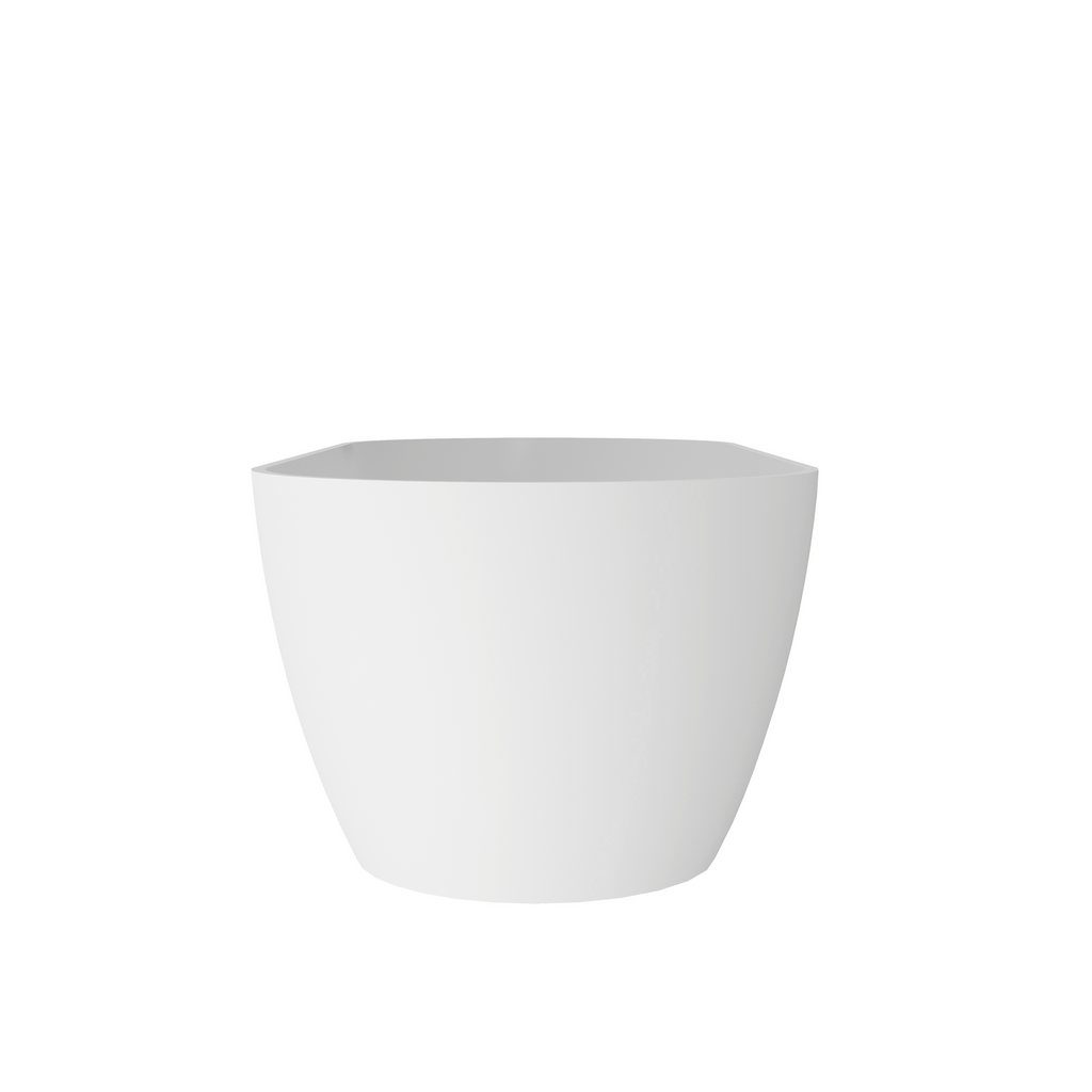 63'' Stone Resin Freestanding Bathtub, Solid Surface Luxury Soaking Tub with Integrated Slotted Overflow & Pop-up Drain, Stand Alone Elegant Bathroom Soaker Tub in Matte White, TH-25S03-63MW