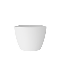 Load image into Gallery viewer, 63'' Stone Resin Freestanding Bathtub, Solid Surface Luxury Soaking Tub with Integrated Slotted Overflow &amp; Pop-up Drain, Stand Alone Elegant Bathroom Soaker Tub in Matte White, TH-25S03-63MW