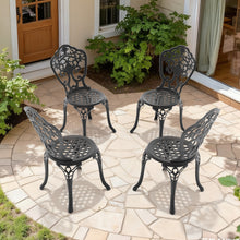 Load image into Gallery viewer, Cast Aluminum Patio Dining Chair 2PCS With Black Frame