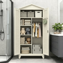 Load image into Gallery viewer, Spire79.1'' Tall Metal Tool Storage Cabinet, with Ample Storage Space for Garage,Warehouse,Garden,Office, Living Room,Bathroom,Utility Room ( Beige )