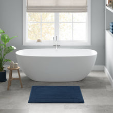 Load image into Gallery viewer, 1 PCS 24x72" 100% Cotton Tufted 3000 GSM Reversible Bath Rug Navy