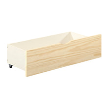 Load image into Gallery viewer, Natural Pine Finish 2pcs Storage Boxes with Caster Wheels Transitional Bedroom Furniture Under-Bed Toy Boxes
