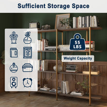 Load image into Gallery viewer, 74.6 inch Stainless Steel Storage Rack, Solid Wood Partition Storage Shelf