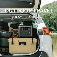 Load image into Gallery viewer, Khaki color ice cooler box 65QT camping ice chest beer box outdoor fishing cooler