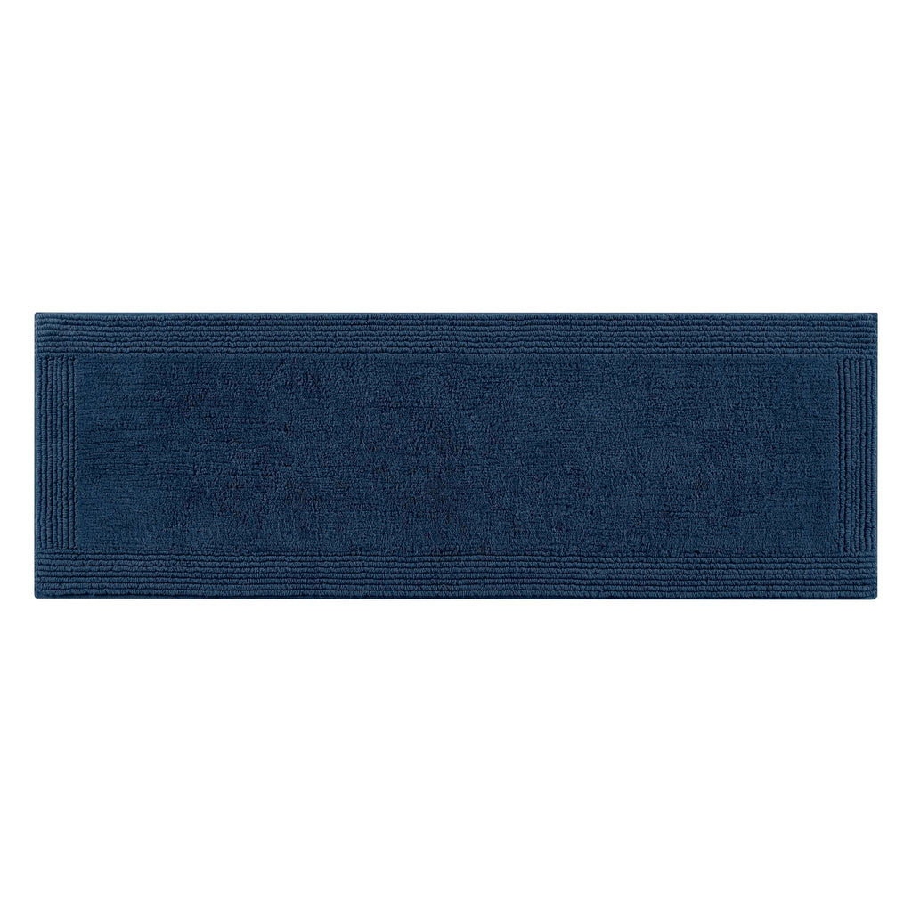 1 PCS 24x72" 100% Cotton Tufted 3000 GSM Reversible Bath Rug Navy