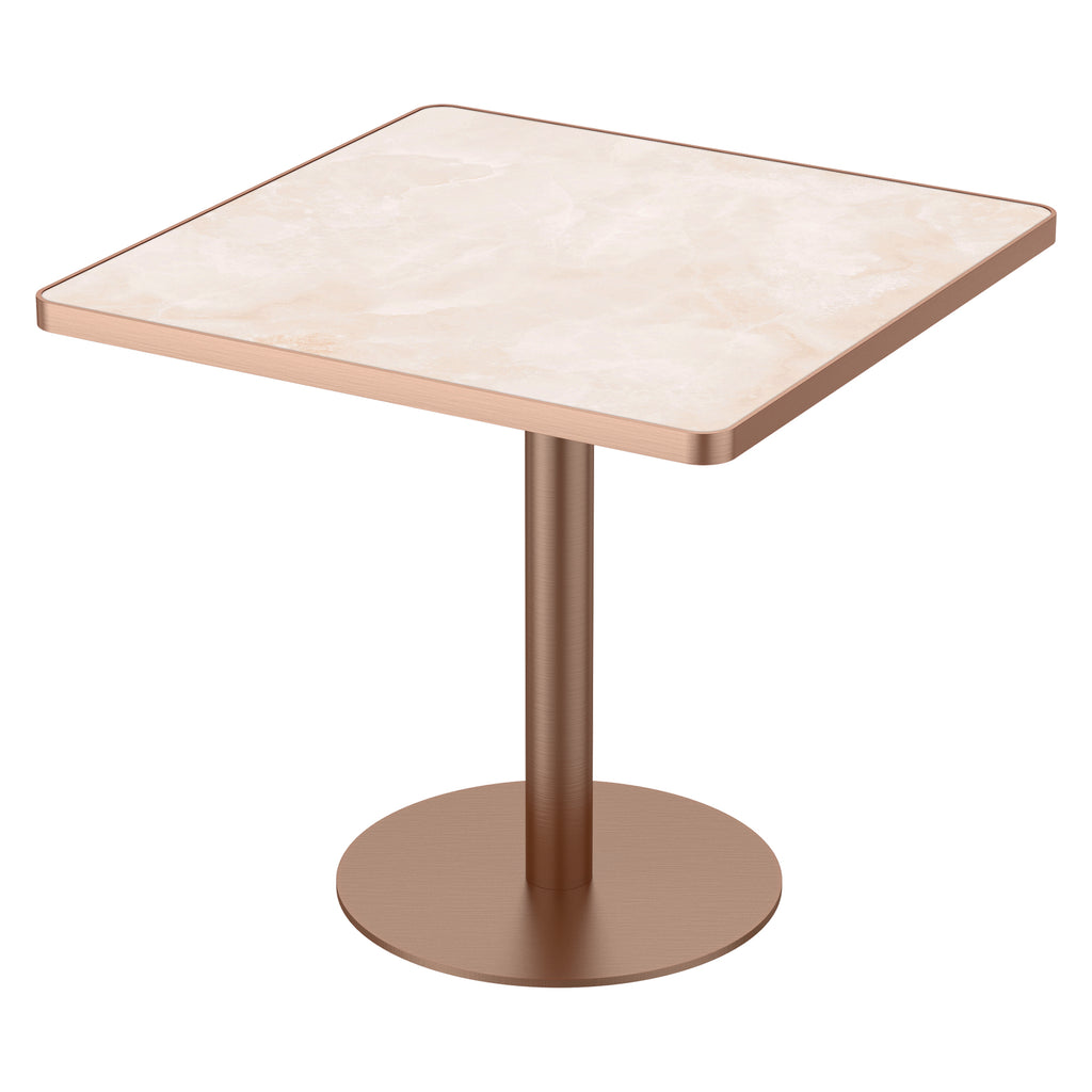 31.5" Round Modern Tulip Dining Table, Sintered Stone Tabletop with Luxury Faux Marble Print, Stainless Steel Bracket Base, Scratch & Wear Resistant, Waterproof Surface, Ideal for Indoor & Outdoor Use